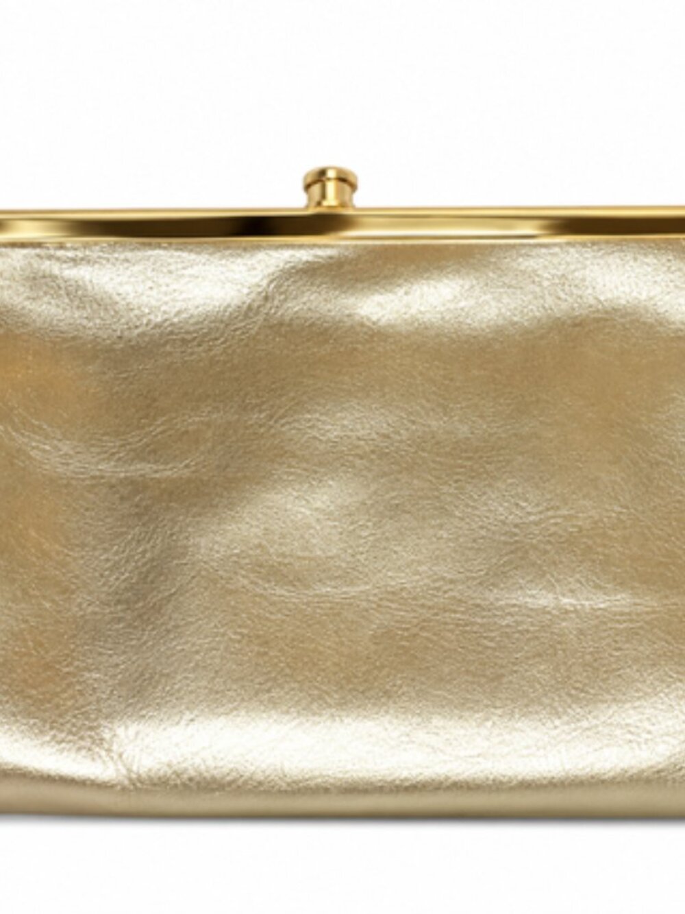 HOBO International Lauren Metallic Gold Leather Double Frame Clutch Wallet - Picture 10 of 12